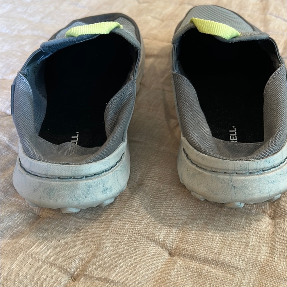 Merrell Gray and Yellow Slip-On Loafers - Picture 2 of 5